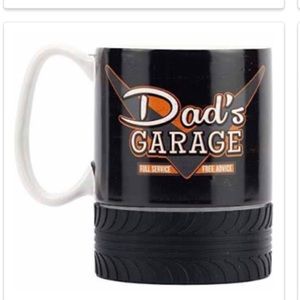 DAD’S GARAGE 3-D actual Rubber Tire Mug 16 oz Cup